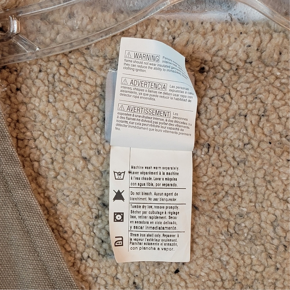 Carhartt V13 DES Sherpa Fleece Lined Canvas Workwear Tan Gray Vest Men's 2XL - Picture 8 of 10